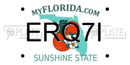 ERQ7I Florida License Plate