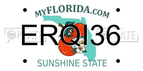 ERQI36 Florida License Plate