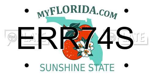 ERR74S Florida License Plate