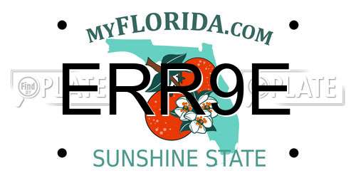 ERR9E Florida License Plate