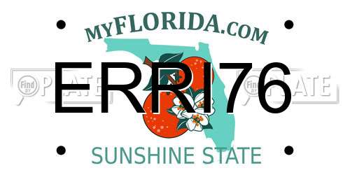 ERRI76 Florida License Plate