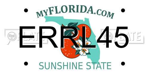 ERRL45 Florida License Plate