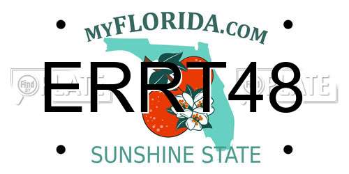 ERRT48 Florida License Plate