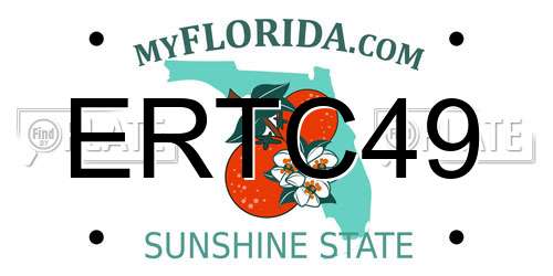 ERTC49 Florida License Plate