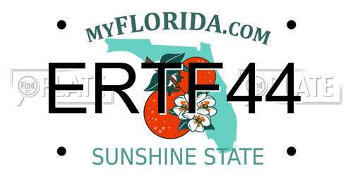 ERTF44 Florida License Plate