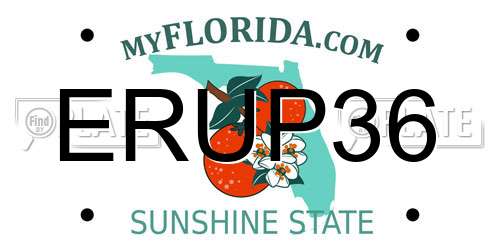ERUP36 Florida License Plate
