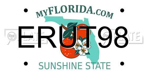 ERUT98 Florida License Plate