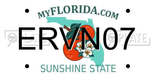 ERVN07 Florida License Plate