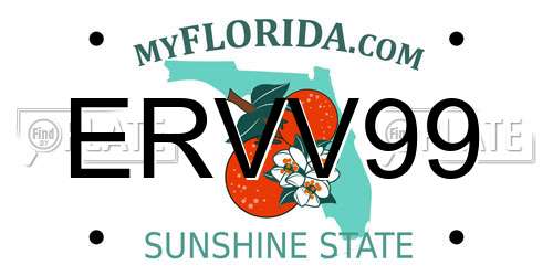 ERVV99 Florida License Plate