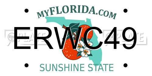 ERWC49 Florida License Plate