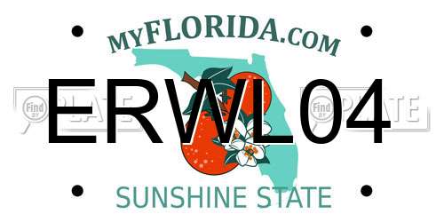 ERWL04 Florida License Plate