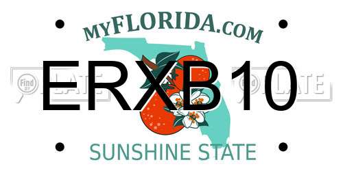 ERXB10 Florida License Plate