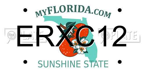 ERXC12 Florida License Plate