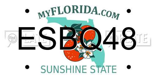 ESBQ48 Florida License Plate