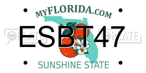 ESBT47 Florida License Plate
