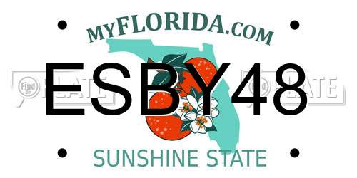 ESBY48 Florida License Plate