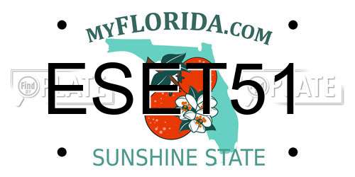 ESET51 Florida License Plate