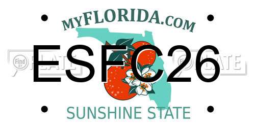 ESFC26 Florida License Plate