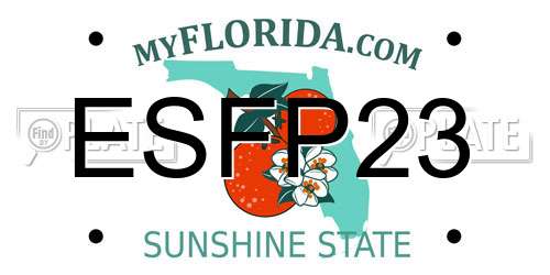 ESFP23 Florida License Plate