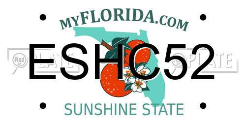 ESHC52 Florida License Plate