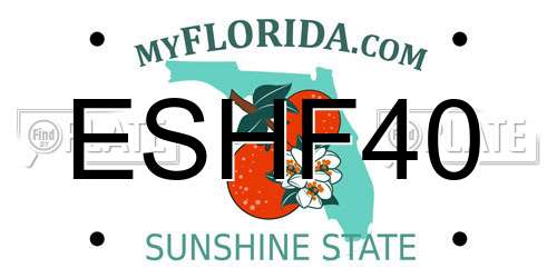 ESHF40 Florida License Plate