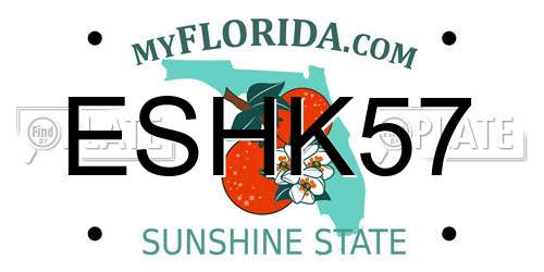 ESHK57 Florida License Plate