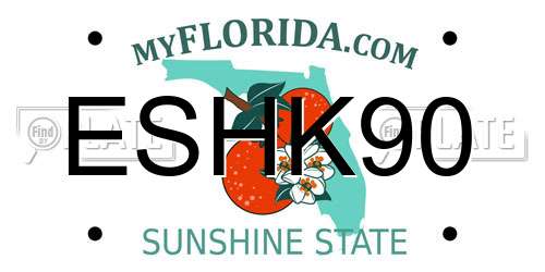 ESHK90 Florida License Plate