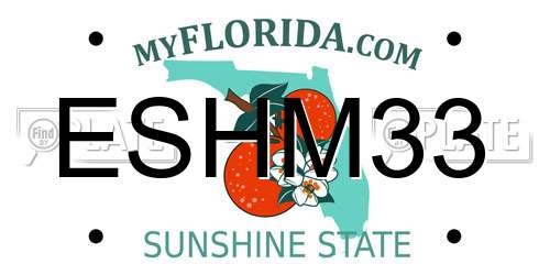 ESHM33 Florida License Plate