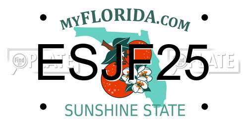 ESJF25 Florida License Plate