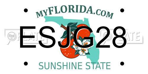ESJG28 Florida License Plate