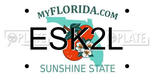 ESK2L Florida License Plate