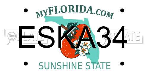 ESKA34 Florida License Plate
