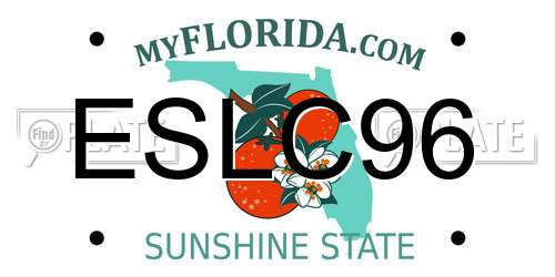 ESLC96 Florida License Plate
