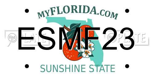 ESMF23 Florida License Plate