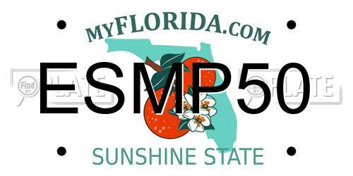 ESMP50 Florida License Plate