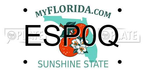ESP0Q Florida License Plate