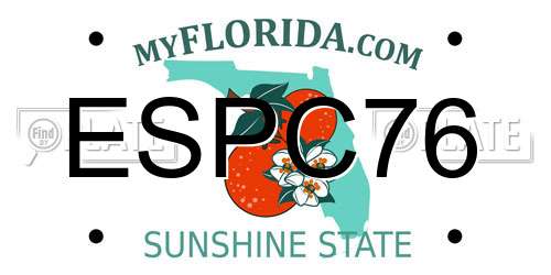 ESPC76 Florida License Plate