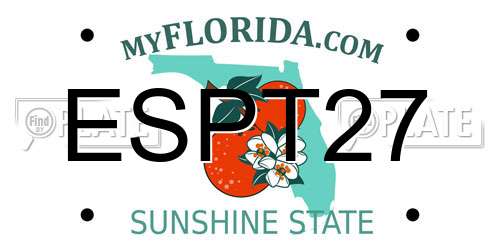ESPT27 Florida License Plate