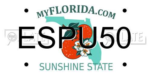 ESPU50 Florida License Plate