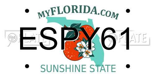 ESPY61 Florida License Plate