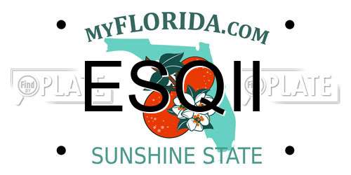 ESQII Florida License Plate