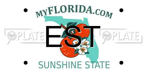 EST Florida License Plate