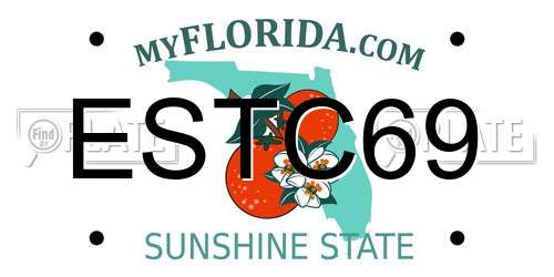 ESTC69 Florida License Plate