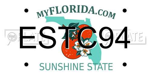 ESTC94 Florida License Plate