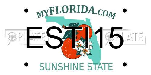 ESTI15 Florida License Plate