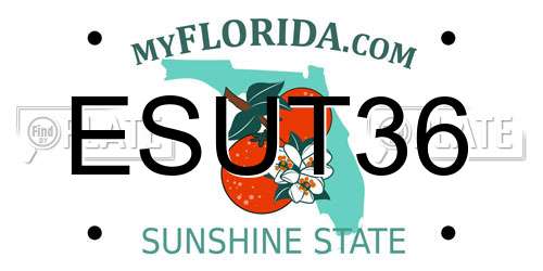 ESUT36 Florida License Plate