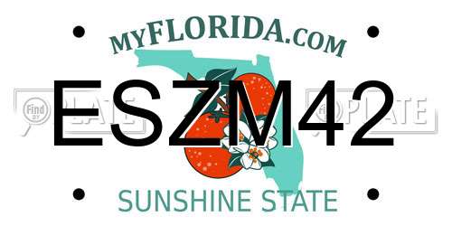ESZM42 Florida License Plate