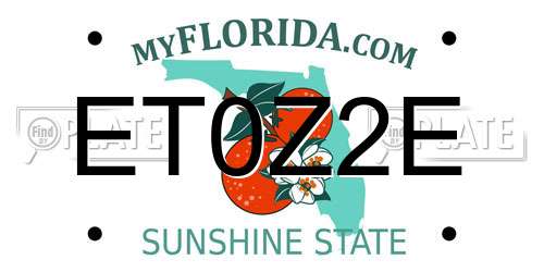 ET0Z2E Florida License Plate