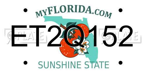 ET2Q152 Florida License Plate
