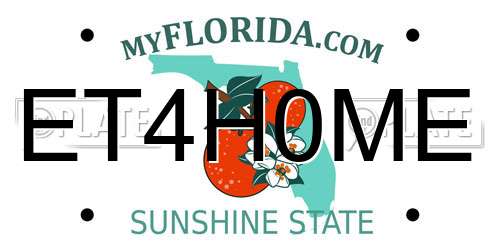 ET4H0ME Florida License Plate